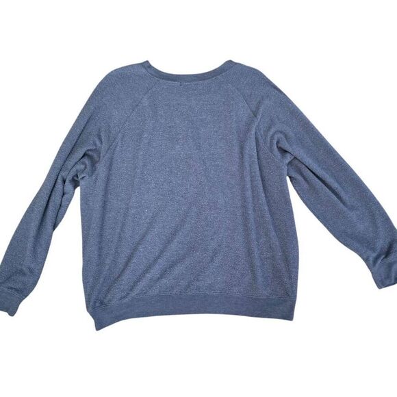 Wildfox Freedom Rainbow Sweatshirt Women's XL Blue Long Raglan Sleeve Gorpcore - Picture 7 of 7